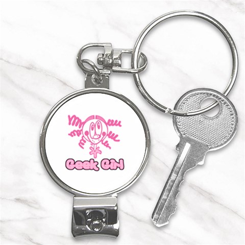 Geek Girl Nail Clippers Key Chain from ArtsNow.com Front