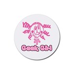 Geek Girl Rubber Coaster (Round)