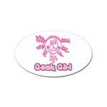 Geek Girl Sticker (Oval)