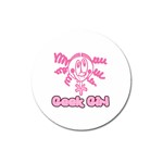 Geek Girl Magnet 3  (Round)
