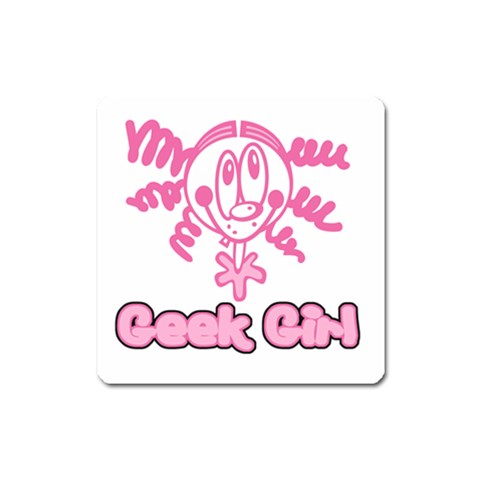 Geek Girl Magnet (Square) from ArtsNow.com Front