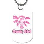 Geek Girl Dog Tag (One Side)