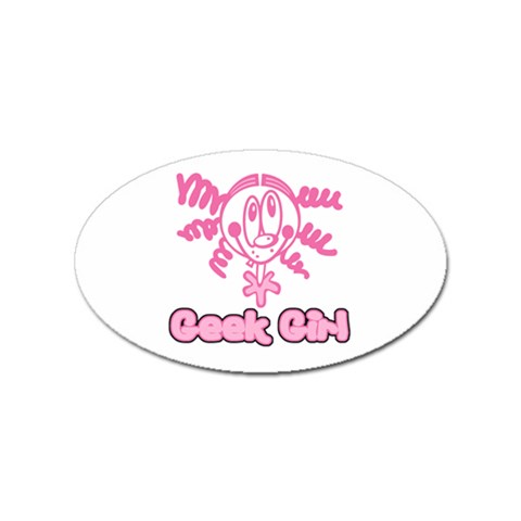 Geek Girl Sticker Oval (10 pack) from ArtsNow.com Front
