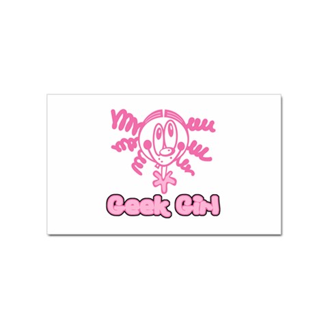 Geek Girl Sticker Rectangular (100 pack) from ArtsNow.com Front