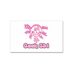 Geek Girl Sticker Rectangular (100 pack)