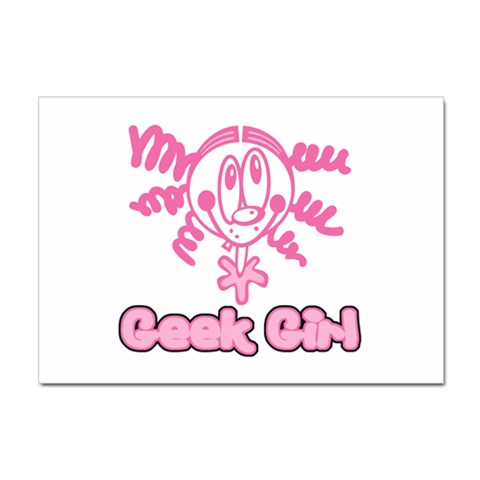 Geek Girl Sticker A4 (10 pack) from ArtsNow.com Front
