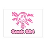 Geek Girl Sticker A4 (100 pack)