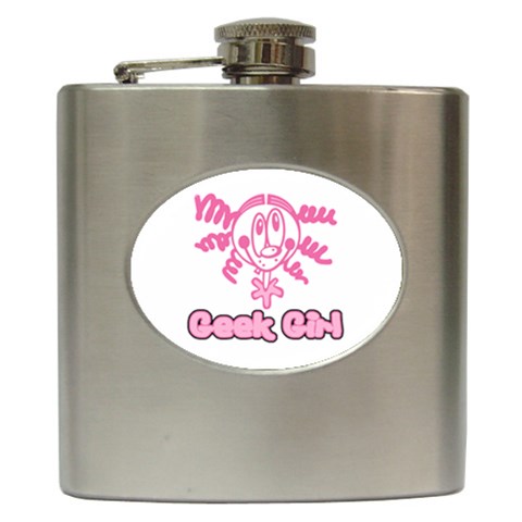 Geek Girl Hip Flask (6 oz) from ArtsNow.com Front