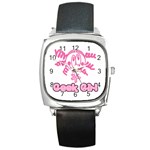 Geek Girl Square Metal Watch