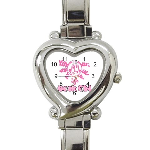 Geek Girl Heart Italian Charm Watch from ArtsNow.com Front
