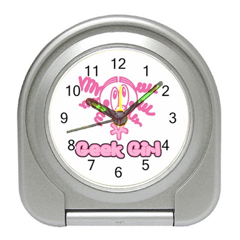 Geek Girl Travel Alarm Clock from ArtsNow.com Front