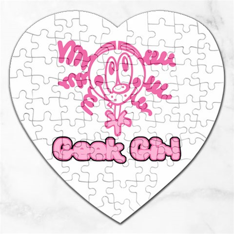 Geek Girl Jigsaw Puzzle (Heart) from ArtsNow.com Front