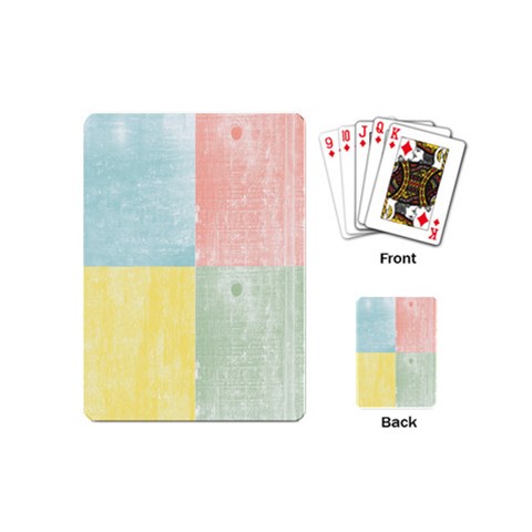 Pastel Textured Squares Playing Cards (Mini) from ArtsNow.com Back