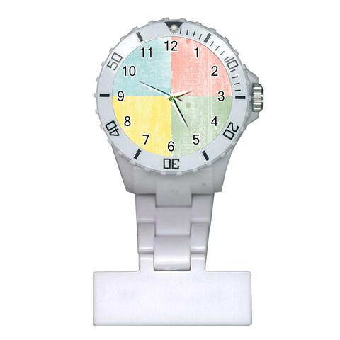 Pastel Textured Squares Nurses Watch from ArtsNow.com Front