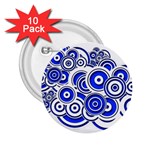 Trippy Blue Swirls 2.25  Button (10 pack)