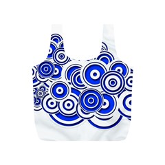 Trippy Blue Swirls Reusable Bag (S) from ArtsNow.com Back