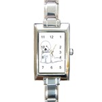 Bichon Frisé Rectangular Italian Charm Watch
