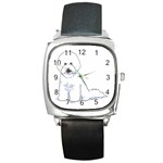 Bichon Frisé Square Metal Watch