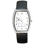 Bichon Frisé Barrel Style Metal Watch