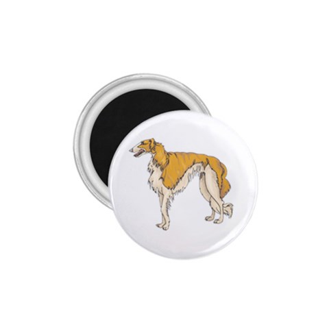 Borzoi 1.75  Magnet from ArtsNow.com Front