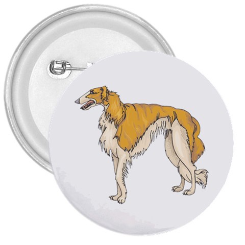 Borzoi 3  Button from ArtsNow.com Front