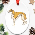 Borzoi Ornament (Oval)