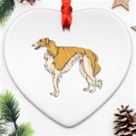 Borzoi Ornament (Heart)