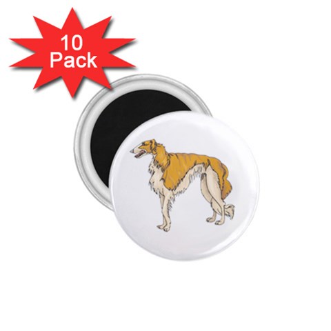 Borzoi 1.75  Magnet (10 pack)  from ArtsNow.com Front