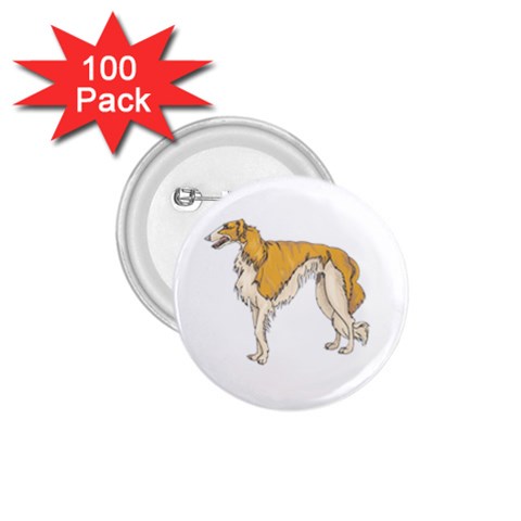 Borzoi 1.75  Button (100 pack)  from ArtsNow.com Front