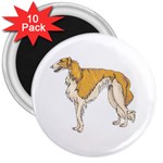 Borzoi 3  Magnet (10 pack)