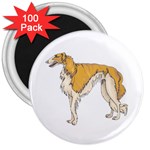 Borzoi 3  Magnet (100 pack)