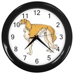 Borzoi Wall Clock (Black)