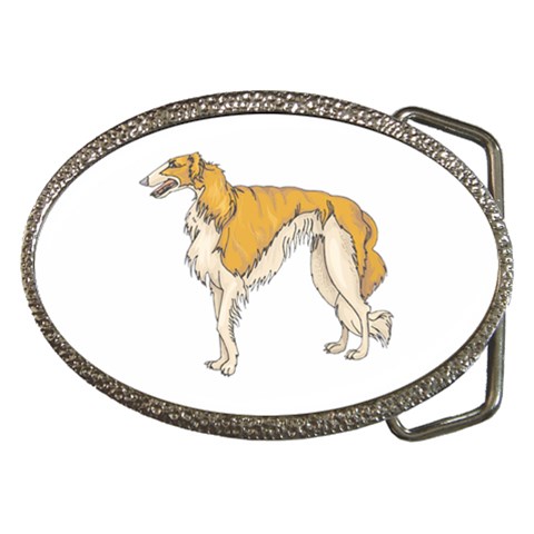 Borzoi Belt Buckle from ArtsNow.com Front