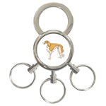 Borzoi 3-Ring Key Chain
