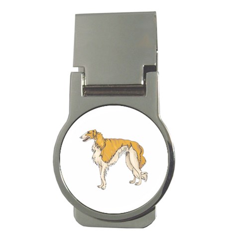 Borzoi Money Clip (Round) from ArtsNow.com Front