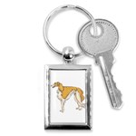 Borzoi Key Chain (Rectangle)