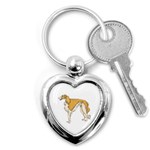 Borzoi Key Chain (Heart)