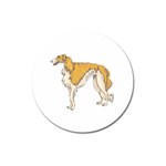 Borzoi Magnet 3  (Round)