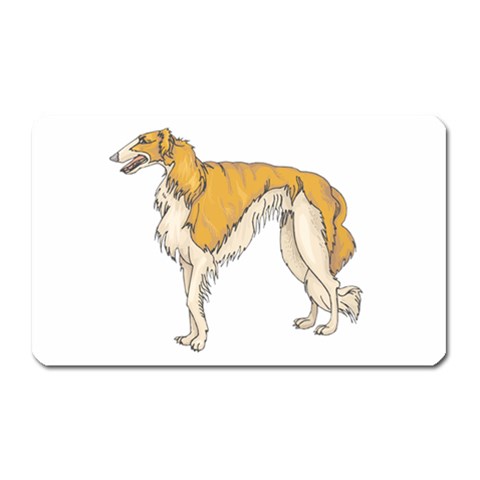 Borzoi Magnet (Rectangular) from ArtsNow.com Front