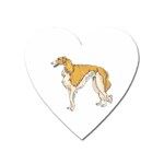 Borzoi Magnet (Heart)