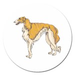 Borzoi Magnet 5  (Round)