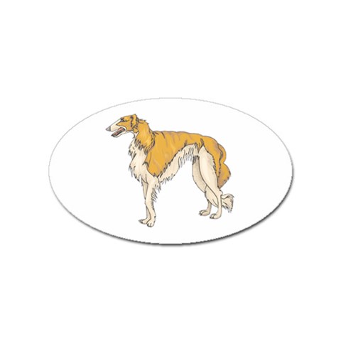 Borzoi Sticker Oval (10 pack) from ArtsNow.com Front