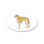 Borzoi Sticker Oval (10 pack)