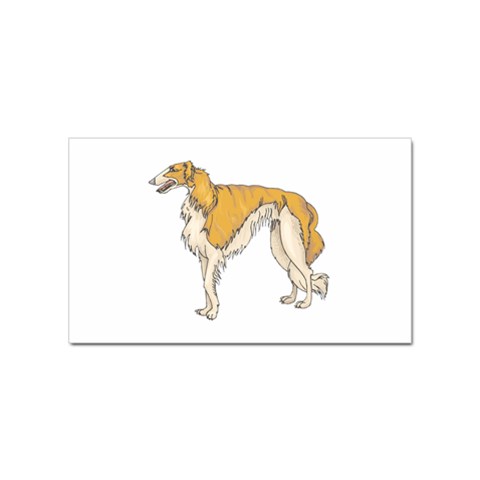 Borzoi Sticker Rectangular (100 pack) from ArtsNow.com Front