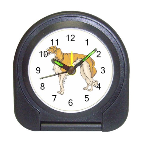 Borzoi Travel Alarm Clock from ArtsNow.com Front