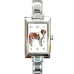 St. Bernard Rectangular Italian Charm Watch