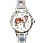 St. Bernard Round Italian Charm Watch