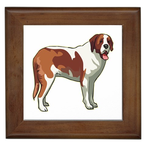 St. Bernard Framed Tile from ArtsNow.com Front