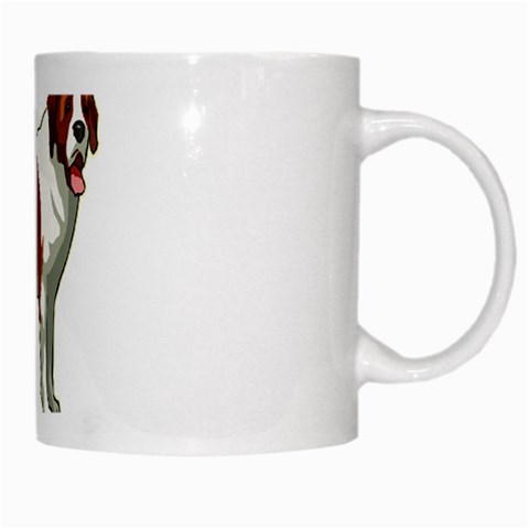 St. Bernard White Mug from ArtsNow.com Right