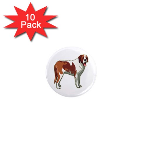 St. Bernard 1  Mini Magnet (10 pack)  from ArtsNow.com Front